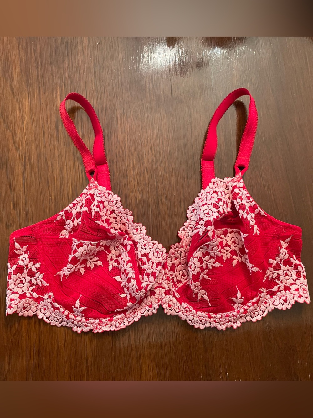 Lace unlined underwire bra